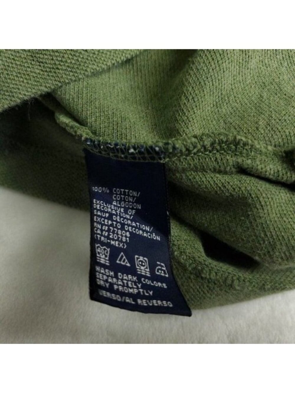 VINTAGE Tommy Hilfiger Polo Shirt Mens XL Green Cotton Short Sleeve 90s y2K - Picture 6 of 7